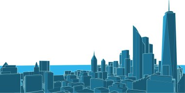 modern city panorama, vector illustration