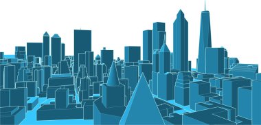 modern city panorama, vector illustration