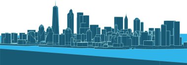 modern city panorama, vector illustration