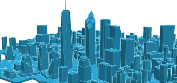 Modern City Panorama Vector Illustration — Image vectorielle