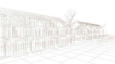 modern city panorama, 3d illustration