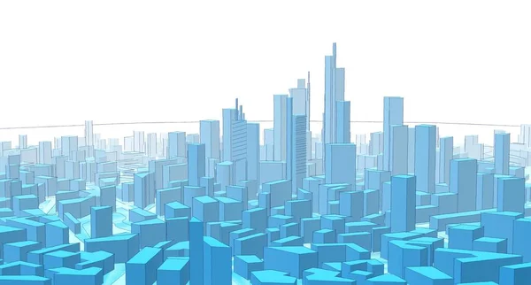 Modern City Panorama Illustration —  Fotos de Stock