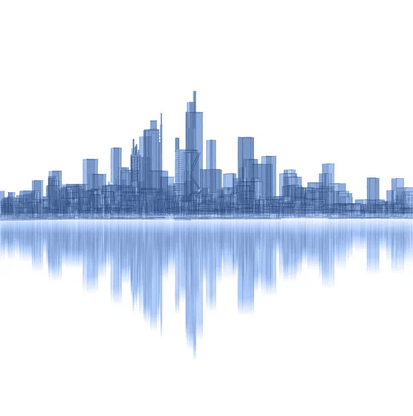 Modern City Panorama Illustration — Stock fotografie
