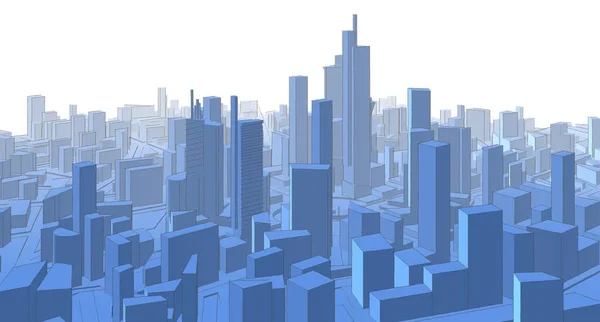 Modern City Panorama Illustration — Foto de Stock
