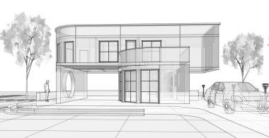 3 boyutlu konsollu mimarlık evi