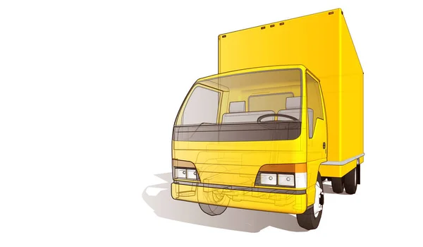 Lkw Skizze Symbol Illustration — Stockfoto