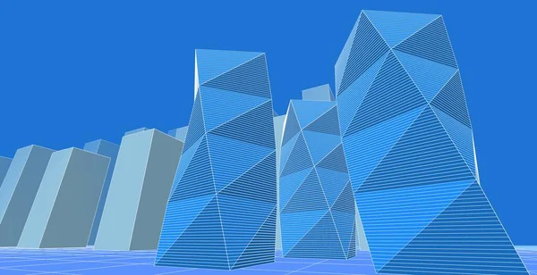 Abstrakt Arkitektur Stad Illustration — Stockfoto