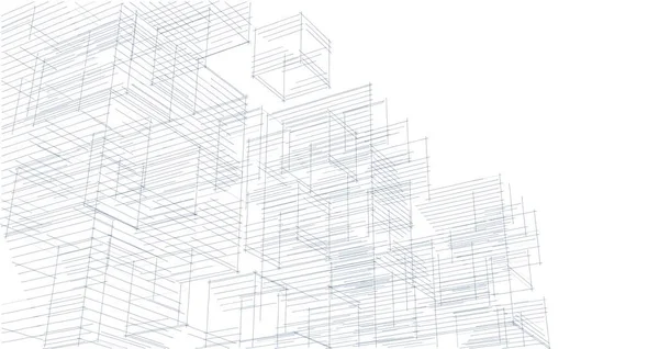 Abstract Modular Architecture Illustration — Stock Photo, Image