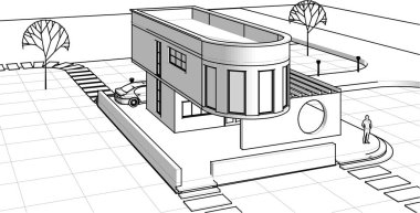 3 boyutlu konsollu mimarlık evi