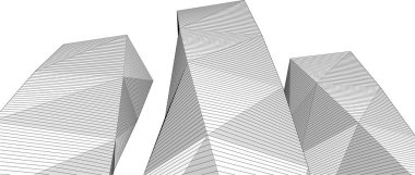 soyut mimari şehir 3D illüstrasyon