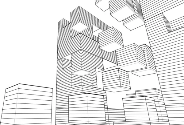 Абстрактная Модульная Архитектура — стоковый вектор