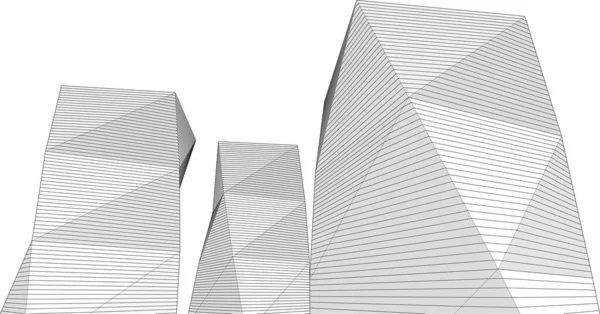 Architecture Abstraite Ville Illustration — Image vectorielle