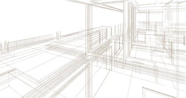 Modern ev mimarisi taslağı