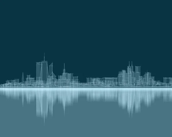 Panorama Panoramy Miasta — Zdjęcie stockowe
