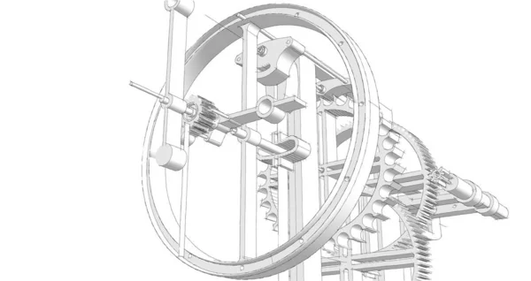Mecanismo Engrenagens Relógio Fechar — Fotografia de Stock