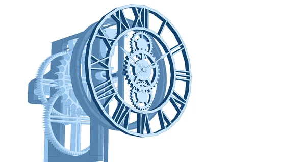 Mécanisme Engrenages Horloge Fermer — Photo