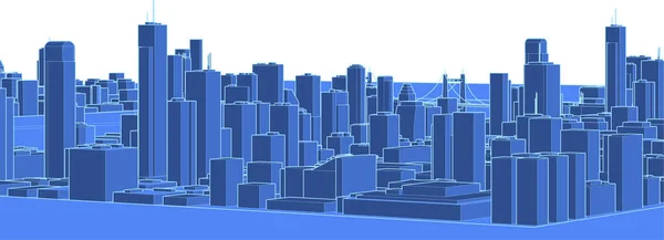 Illustration Vectorielle Une Ville — Image vectorielle