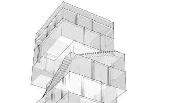 soyut mimari konsepti 3D görüntüleme