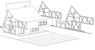ev mimarisi proje taslağı 3D