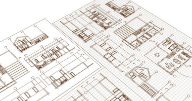 ev mimarisi proje taslağı 3D