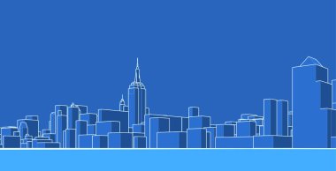 modern mimari şehir 3D illüstrasyon