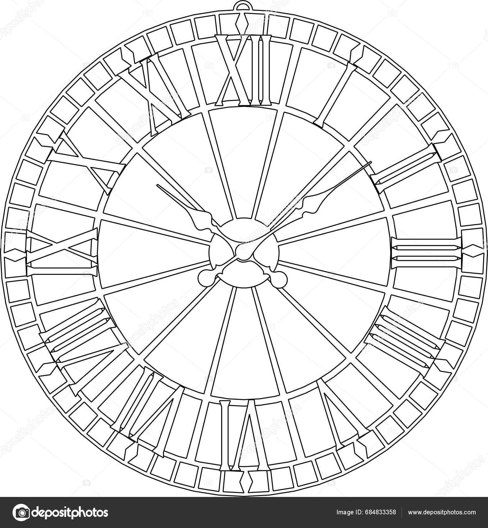 Clock Mechanism Sketch Illustration Stock Vector by ©SAdesign 684833358