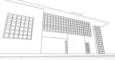 ev geleneksel mimari planı 3d illüstrasyon