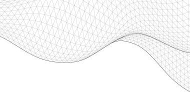 soyut mimari dalga 3 boyutlu illüstrasyon