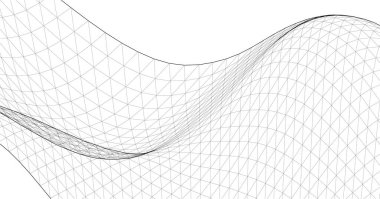 soyut mimari dalga 3 boyutlu illüstrasyon