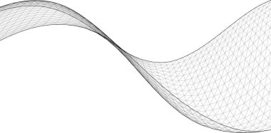 soyut mimari dalga 3 boyutlu illüstrasyon