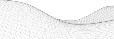 soyut mimari dalga 3 boyutlu illüstrasyon