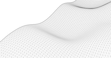 soyut mimari dalga 3 boyutlu illüstrasyon