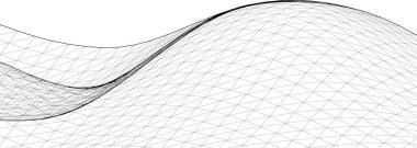 soyut mimari dalga 3 boyutlu illüstrasyon