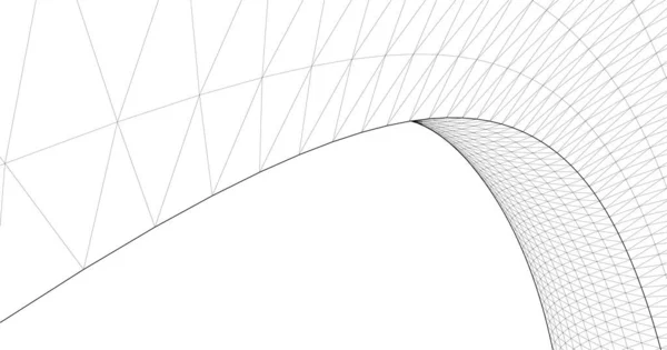 Abstraktní Architektura Oblouk Ilustrace — Stockový vektor