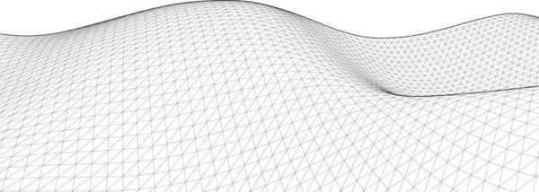 soyut mimari dalga 3 boyutlu illüstrasyon