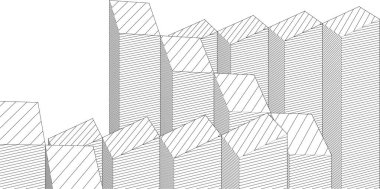 soyut mimari şehir 3D görüntüleme