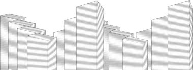 soyut mimari şehir 3D görüntüleme