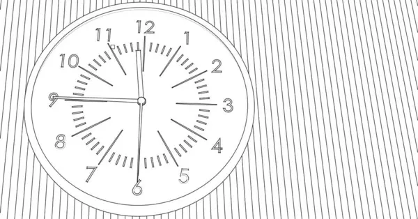 Wall Clock Mechanical Clock Vector Illustration — Stock Vector