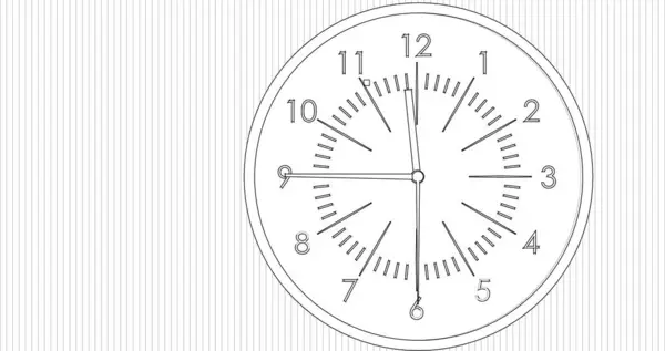 Reloj Pared Reloj Mecánico Ilustración Vectorial — Archivo Imágenes Vectoriales