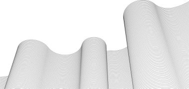 soyut mimari doğrusal yüzey 3d oluşturma