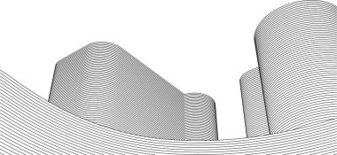 soyut mimari doğrusal yüzey 3d oluşturma
