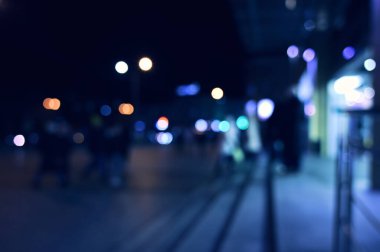 akşam şehir ışığı arka planı bulanık