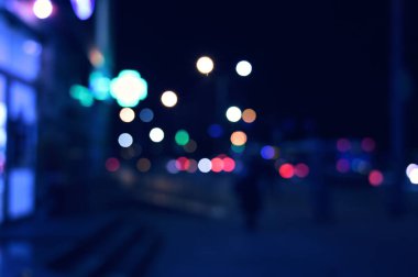 akşam şehir ışığı arka planı bulanık