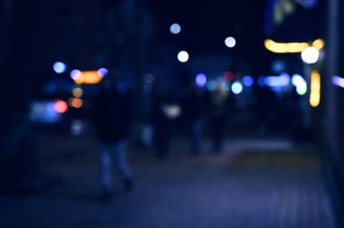 akşam şehir ışığı arka planı bulanık