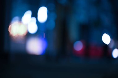 akşam şehir ışığı arka planı bulanık