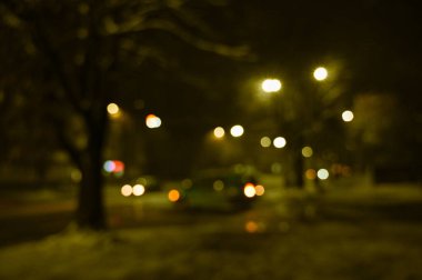 akşam şehir ışığı arka planı bulanık