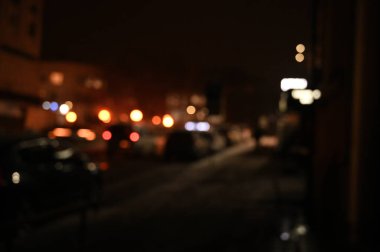 akşam şehir ışığı arka planı bulanık