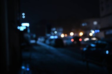 akşam şehir ışığı arka planı bulanık