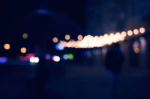 evening city light blur background