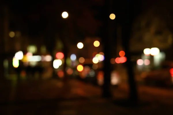 Večerní Město Světlo Rozmazané Pozadí — Stock fotografie